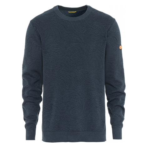 Svetr camel active knit 1/1 crewneck modrá