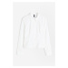 H & M - Přiléhavá popelínová košile - bílá
