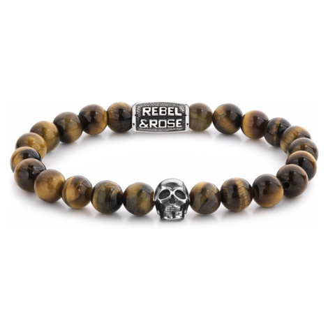 Rebel & Rose RR-SK005-S-L+ Mens náramek - Skull Rebel&Rose