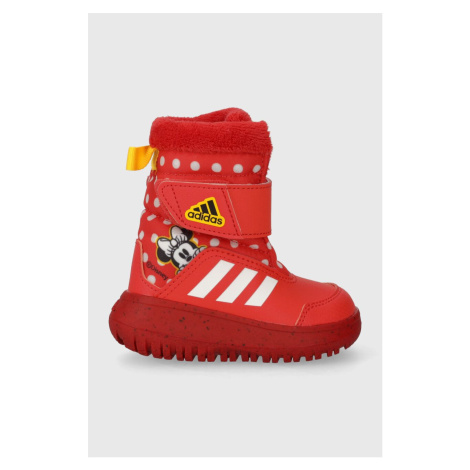 Dětské zimní boty adidas Winterplay Minnie I červená barva