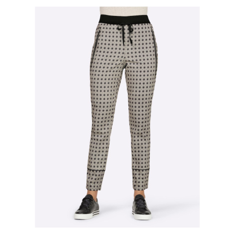 heine Kalhoty šedá / černá