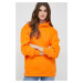 Mikina Calvin Klein Jeans dámská, oranžová barva, s kapucí, hladká