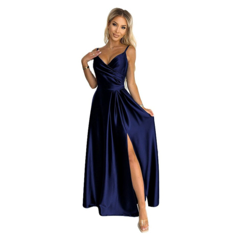Numoco Dámské společenské šaty Chiara navy Tmavě modrá