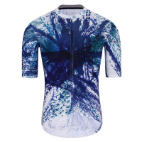 HOLOKOLO Cyklistický dres s krátkým rukávem - TRACES ELITE - modrá/bílá
