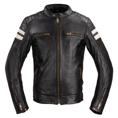 W-TEC Stripe pánská kožená moto bunda černá