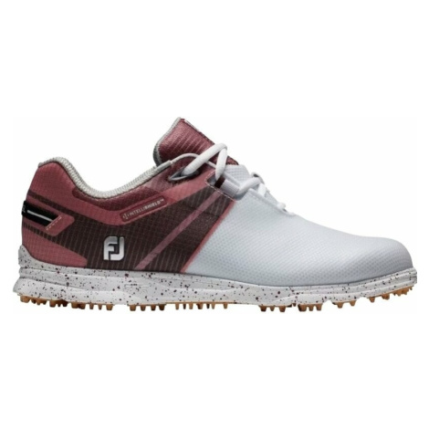 Footjoy Pro SL Sport White/Black/Burgundy Dámske golfové boty