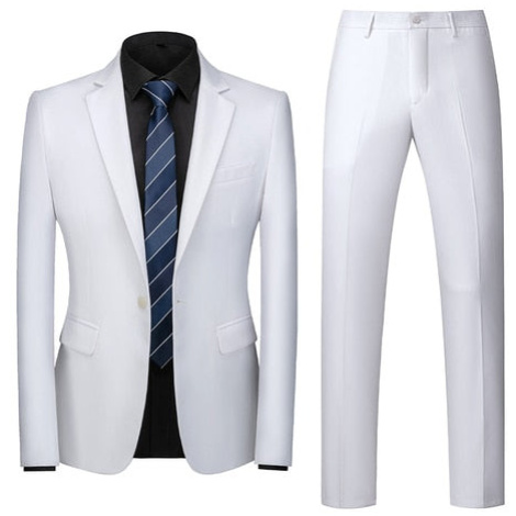 Svatební set sako + kalhoty pánský oblek formální JFC FASHION
