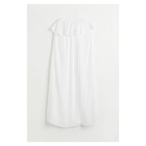 H & M - Plážové šaty's volánem - bílá H&M