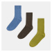 Sinsay - Sada 3 párů ponožek z žebrovaného úpletu - Vícebarevná