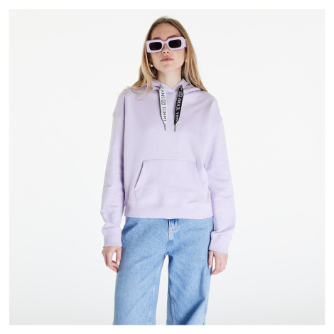 Tommy Jeans Boxy Logo Drawcord Hoodie Lavender Flower Tommy Hilfiger