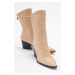 LuviShoes LAVAL Women's Beige Skin Boots