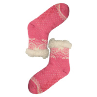 Lamb růžové hřejivé ponožky s beránkem 2138 růžová