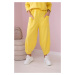 Bavlněná mikina kalhoty set žlutý