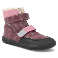 Barefoot dětské zimní boty Jonap - Falco vínové