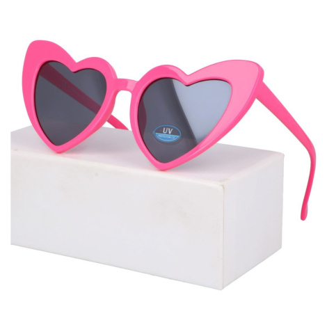 Sunmania Sunmania Tmavě růžové dámské srdíčkové brýle "Heart" 874467315