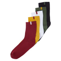 Trendyol 5-Pack Multi Color Cotton Textured Color Block Pieced College-Tennis-Medium Socks