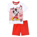 Mickey mouse červeno-bílé chlapecké pyžamo