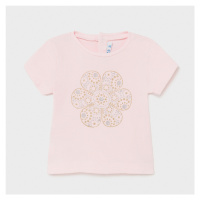 Tričko s krátkým rukávem kytička basic světle růžové BABY Mayoral