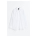 H & M - Oversized popelínová košile - bílá