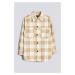 KOŠILE GANT D2. RELAXED CHECK OVERSHIRT HAZELWOOD BEIGE