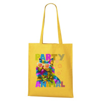 DOBRÝ TRIKO Bavlněná taška s potiskem Party animal Barva: Žlutá