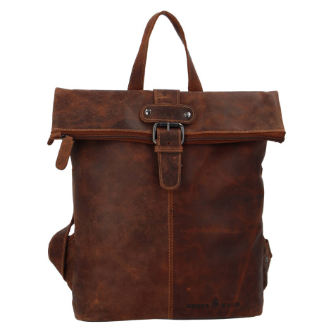 Luxusní kožený batoh Esma Johana, hnědý Greenwood