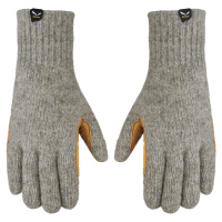 Salewa Walk Wool Leather Gloves šedá