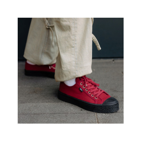 Vasky Kanvasky Red - Dámské plátěné tenisky / botasky červené česká výroba ze Zlína