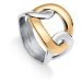 Viceroy Luxusní tricolor prsten z oceli Chic 75310A01