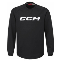 CCM Locker Room Fleece Crew SR Black SR Hokejová mikina