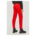 Kalhoty Hugo dámské, červená barva, hladké, 50455983