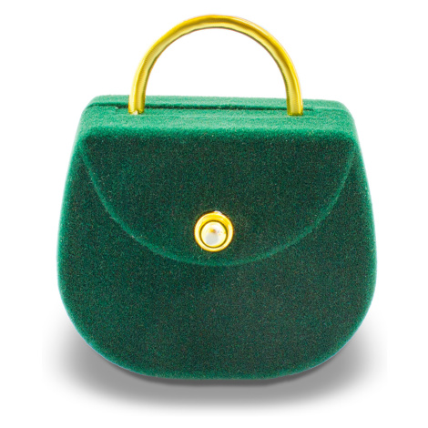 Beneto Tmavě zelená dárková krabička na prsten nebo náušnice Kabelka KDET20-GR