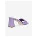 Světle fialové dámské pantofle na širokém podpatku Steve Madden Monte Carlo