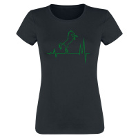 Tierisch EKG - Pferd Dámské tričko černá