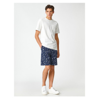 Koton Shorts with Tie Waist, Print Detail with Pockets.