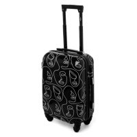 Rogal Černo-bílý skořepinový cestovní kufr 