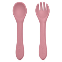 Petite&Mars Take&Match Silicone Cutlery příbor Dusty Rose 6 m+ 2 ks