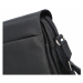 Luxusní pánská kožená taška přes rameno černá - Hexagona Gedher černá