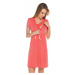 Italian Fashion Bavlněná těhotenská noční košile Alena korál