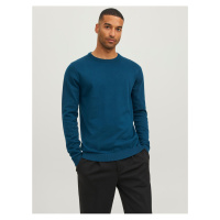 Modrý pánský basic svetr Jack & Jones Basic - Pánské