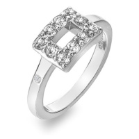 Hot Diamonds Stříbrný prsten s diamantem a topazy Echo DR240