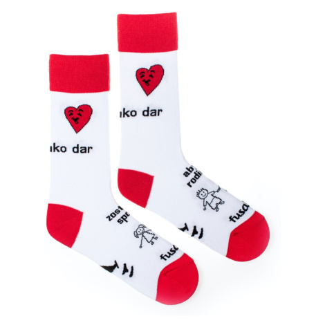 Ponožky Úsměv jako dar Rodina bílé Fusakle