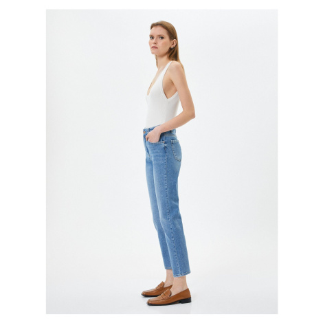 Koton Прямі джинси зі стандартною талією бавовняна еластична кишеня - Eve Slim Jean