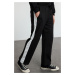 Trendyol Black Oversize/Wide Cut Open Leg Color Block Sweatpants