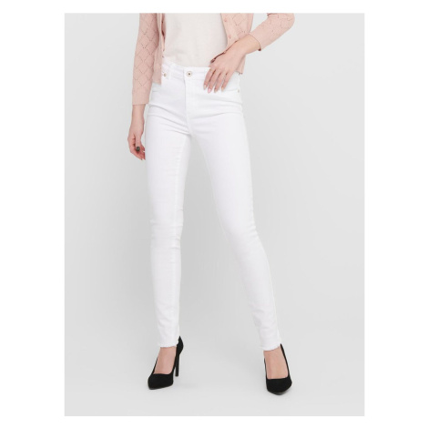 Bílé dámské skinny fit džíny ONLY Blush