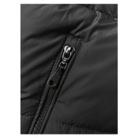 Černá krátká péřová dámská vesta s kapucí (16M9091-392)