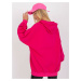 TMAVĚ RŮŽOVÁ DÁMSKÁ OVERSIZE MIKINA S POTISKEM FA-BL-7706.58-FUCHSIA