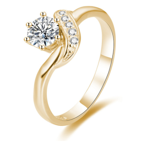 OLIVIE Stříbrný zásnubní prsten GOLD 4332
