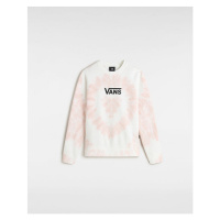 VANS Girls Tie Dye Crew Sweatshirt Girls Pink, Size