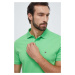 Bavlněné polo tričko Tommy Hilfiger zelená barva